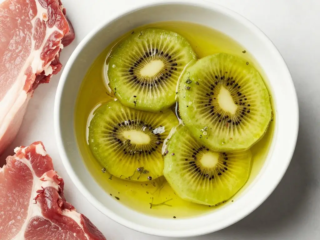 Marynata z kiwi do schabu w misce