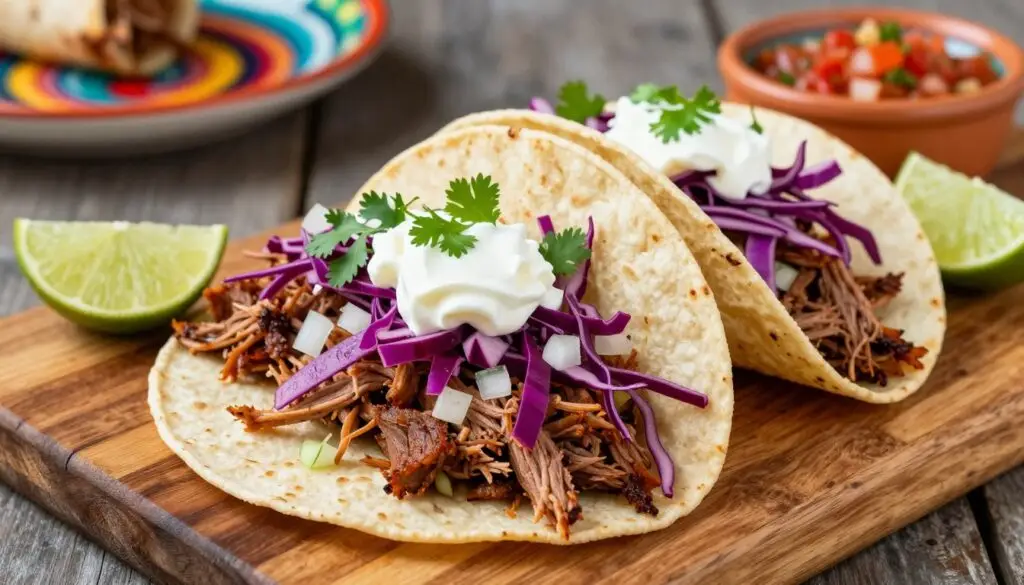 Mięso z golonki przepisy - golonka w tacos z dodatkami