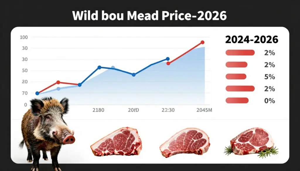 Wykres trendów cenowych dziczyzny w latach 2024-2026