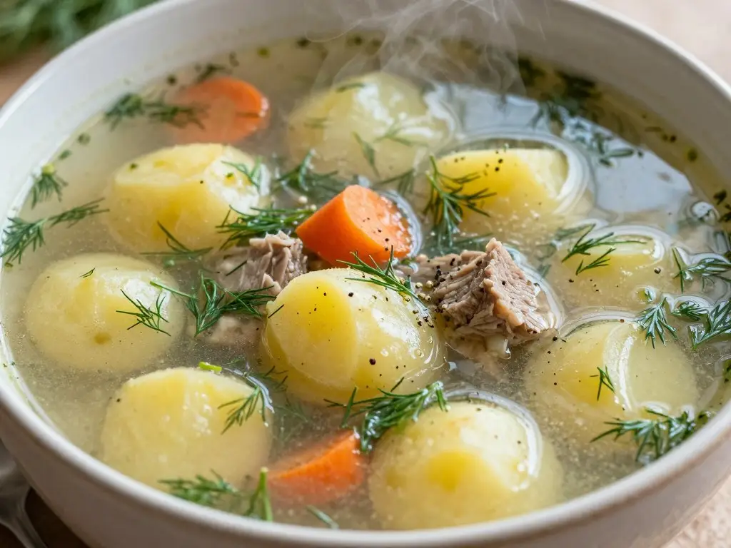 Zupa koperkowa bez mięsa z młodymi ziemniakami i świeżym koperkiem Zupa koperkowa bez mięsa z młodymi ziemniakami i świeżym koperkiem